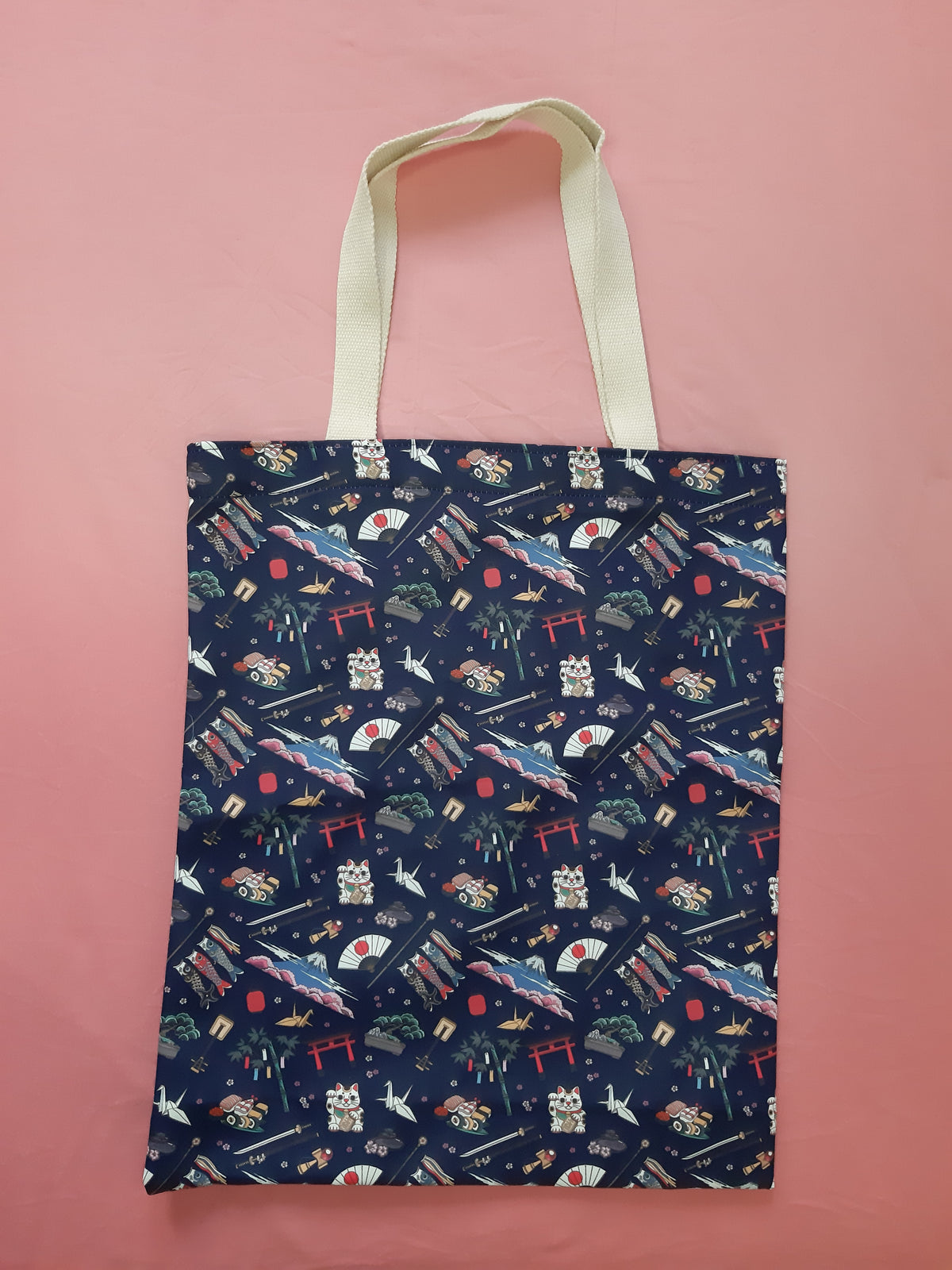 Japanese Icons All-Over Print Polyester Tote Bag