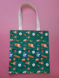 Kawaii Food Collage Polyester Tote Bag