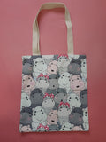 Kawaii Hippos Polyester Tote Bag