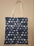 Japanese Patterned Cats Polyester Tote Bag