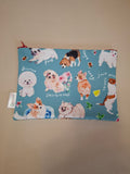 Dog Breeds Garden Party Zippered Pouch (24cm × 20cm)