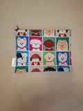 Multi-Colour Dog Portrait Grid Zippered Pouch (24cm × 20cm)